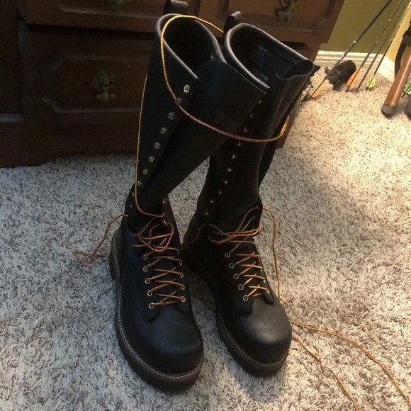 Hoffman steel toe boots.